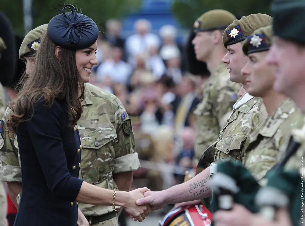 The Duke And Duchess Of Cambridge Attend The Irish Guards Medal Parade