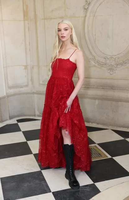 Actress Anya Taylor-Joy attends the Dior Haute Couture show during Paris Fashion Week Spring/Summer 2024 at Musee Rodin on January 22, 2024 in Paris, France. (Photo by Max Cisotti/Dave Benett/Getty Images)