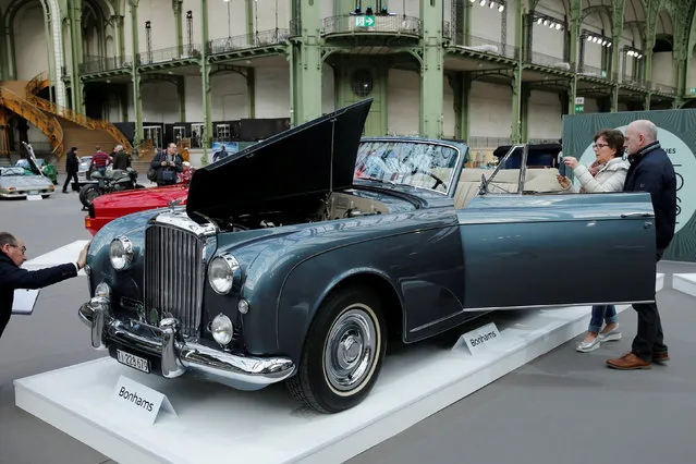 A Bentley S1 Continental Drophead Coupe is displayed during an exhibition of vintage and classic cars by Bonhams auction house at the Grand Palais during the Retromobile week in Paris, France, February 8, 2017. (Photo by Benoit Tessier/Reuters)