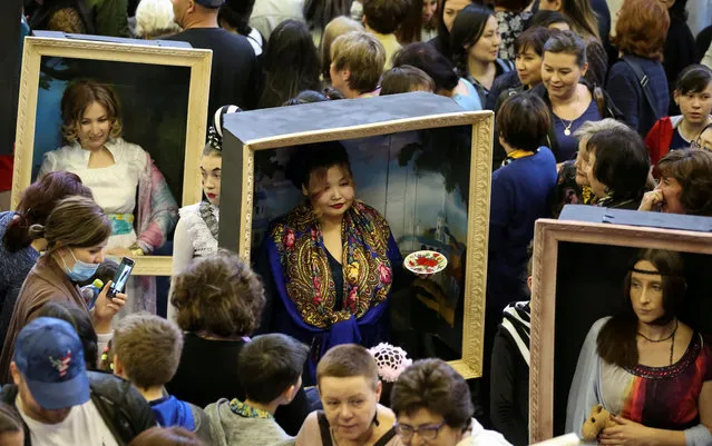 Artists perform during the Night in the Museum, cultural event dedicated to the International Museum Day, in Almaty, Kazakhstan on May 18, 2019. (Photo by Pavel Mikheyev/Reuters)