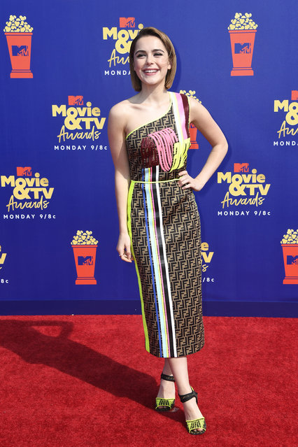 Kiernan Shipka attends the 2019 MTV Movie and TV Awards at Barker Hangar on June 15, 2019 in Santa Monica, California. (Photo by Frazer Harrison/Getty Images for MTV)