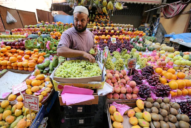 Produce is displayed at a vegetable market in Cairo, Egypt June 15, 2016. Picture taken June 15, 2016. (Photo by Mohamed Abd El Ghany/Reuters)