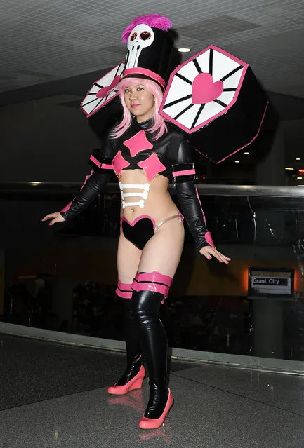 A Comic Con attendee poses during the 2014 New York Comic Con at Jacob Javitz Center on October 10, 2014 in New York City. (Photo by Daniel Zuchnik/Getty Images)