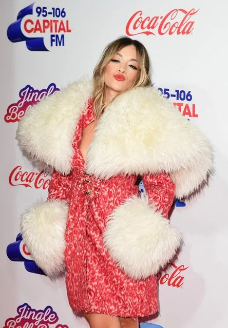 Rita Ora attends the Capital FM Jingle Bell Ball with Coca-Cola at The O2 Arena on December 9, 2017 in London, England. (Photo by PA Wire)