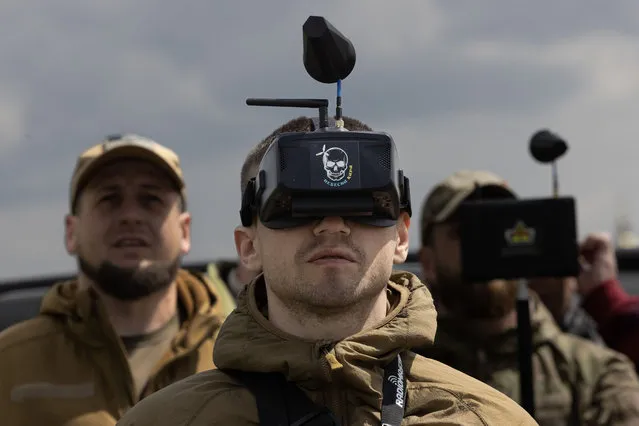 Ukrainian military learn to fly winged drones at a special school on May 9, 2023 in Lviv region Ukraine. The school is funded by KOLO, a Ukranian foundation running a pilot school of drones and UAV's for the militar . Drones are essential in the war effort now for many reasons, instructors are in demand as the effort continues to train more military, police and special forces.  (Photo by Paula Bronstein/Getty Images)