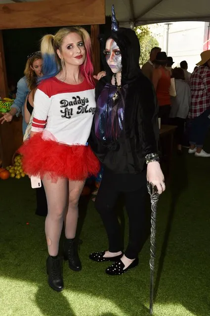 Sarah Michelle Gellar (L) and American actress and model Michelle Trachtenberg attend the 2018 GOOD+ Foundation's 3rd Annual Halloween Bash presented by Delta Air Lines and Otter Pops on October 28, 2018 in Culver City, California. (Photo by Variety/Rex Features/Shutterstock)