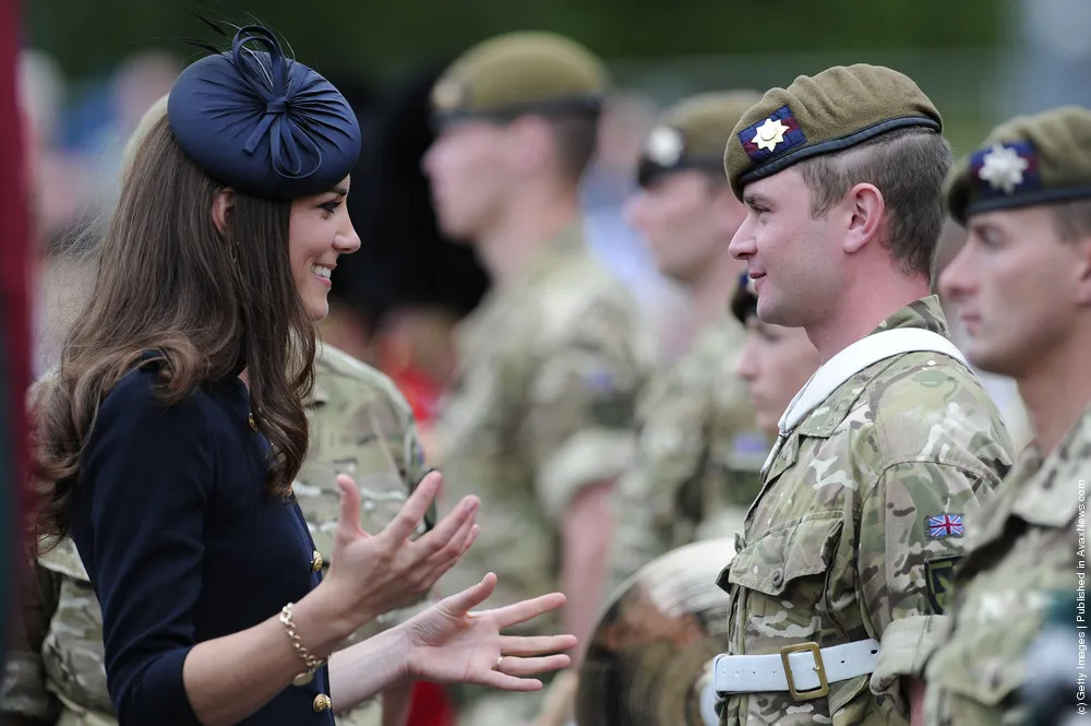 The Duke And Duchess Of Cambridge Attend The Irish Guards Medal Parade