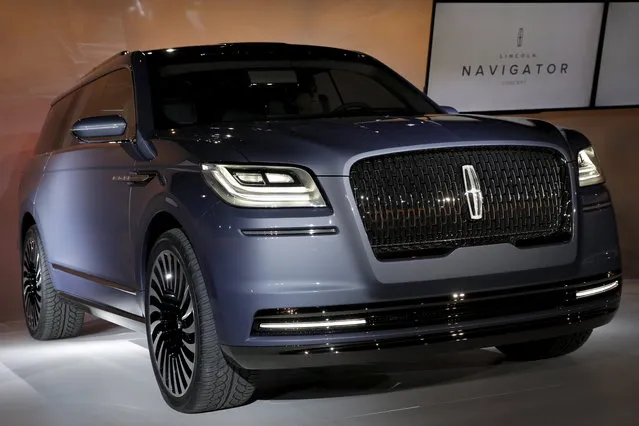 A Lincoln Navigator concept vehicle is displayed on the eve of the 2016 New York International Auto Show in New York City on March 23, 2016. (Photo by Brendan McDermid/Reuters)