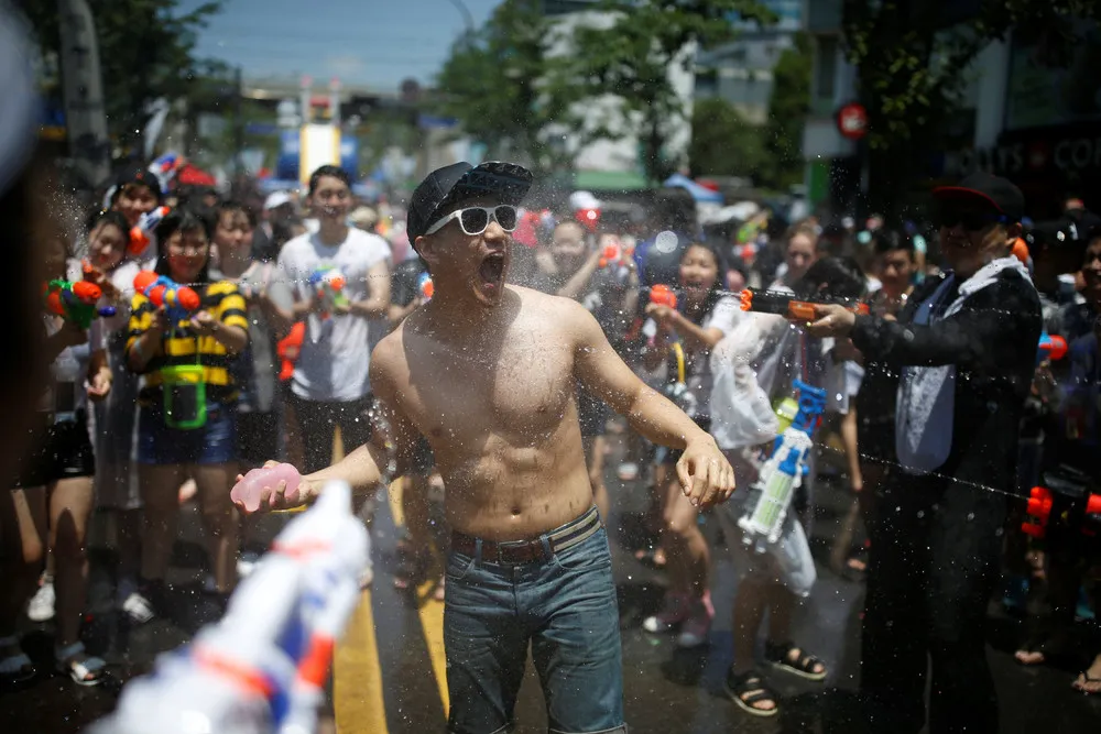 Sinchon Water Gun Festival in Seoul