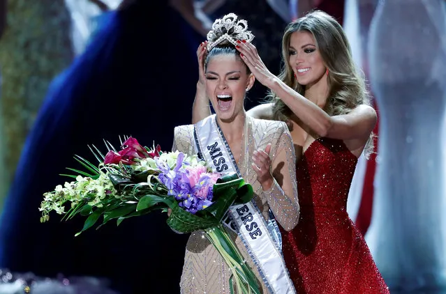 Miss South Africa Demi-Leigh Nel-Peters reacts as she is crowned by Miss Universe 2016 Iris Mittenaere during the 66th Miss Universe pageant at Planet Hollywood hotel-casino in Las Vegas on November 26, 2017. (Photo by Steve Marcus/Reuters)