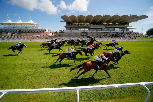 Summerghand ridden by Daniel Tudhope win the Unibet Stewards' Cup during day five of the Goodwood Festival at Goodwood Racecourse, Chichester on August 1, 2020. (Photo by Dan Abraham/PA Images via Getty Images)