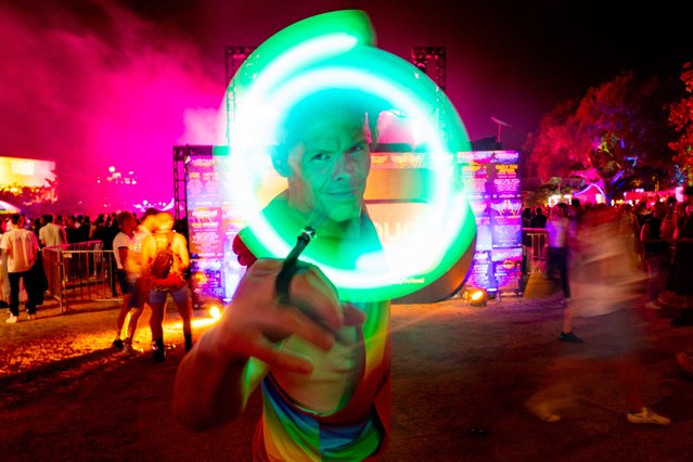 A festival goer attends the OUTLOUD Music Festival at the 2025 WeHo Pride on May 31, 2025 in West Hollywood, California. (Photo by Matt Winkelmeyer/Getty Images)