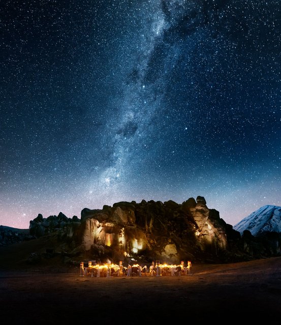 In a breathtaking culinary display, leading chef Ben Bayly produced a one-of-a-kind restaurant experience under the star-studded skies of Kura Tāwhiti, New Zealand, at the foothills of the Southern Alps, a short drive from Christchurch in the second decade of August 2024. New Zealand has taken matters in its own hands after years of its restaurants being overlooked by the Michelin Guide. (Photo by Jono Smit)