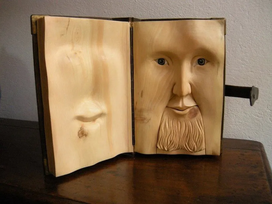 Wooden Book by Nino Orlandi 