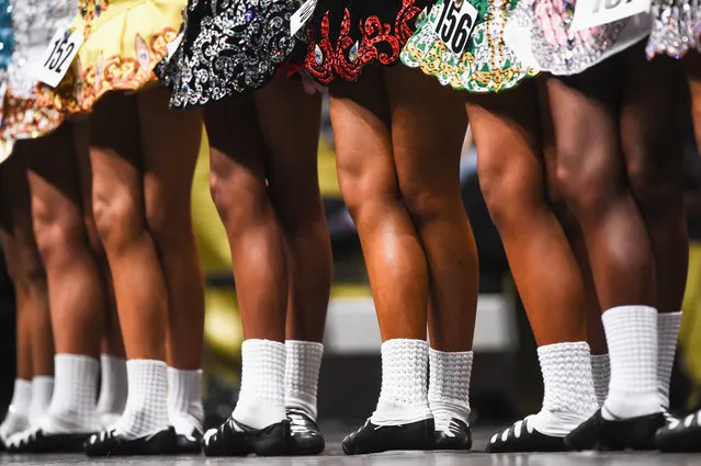 Competitors take part in the World Irish Dancing Championships on March 25, 2018 in Glasgow, Scotland. (Photo by Jeff J. Mitchell/Getty Images)