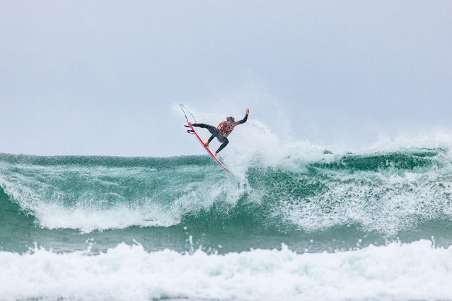Professional surfer Marco Mignot of France surfs in Heat 8 of the Elimination Round at the Lexus Trestles Pro on June 11, 2025 at San Clemente, California. (Photo by Pat Nolan/World Surf League via Getty Images)