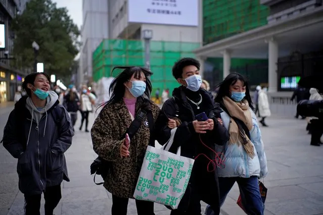 Vogue dancer Xiong Daiki, 22, walks with his team, almost a year after the global outbreak of the coronavirus disease (COVID-19), in Wuhan, Hubei province, China on December 15, 2020. (Photo by Aly Song/Reuters)