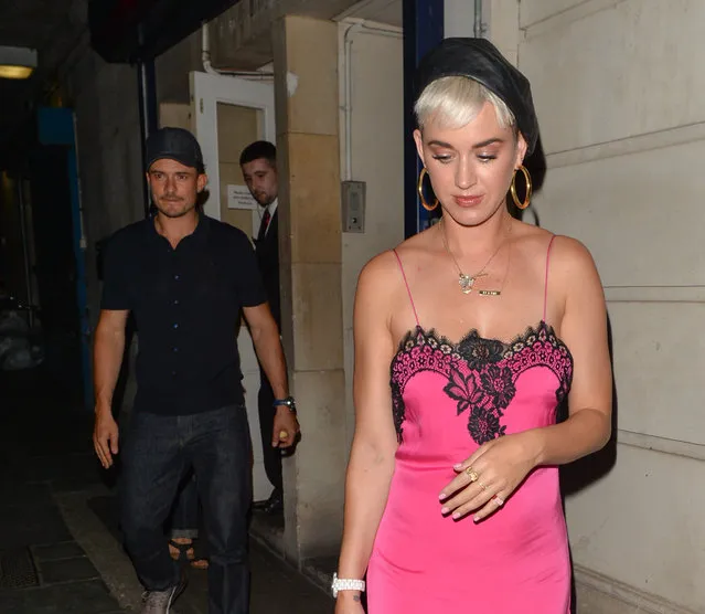 Katy Perry and Orlando Bloom seen at annabelles mayfair in London, United Kingdom on July 12, 2018. (Photo by Palace Lee/Splash News and Pictures)