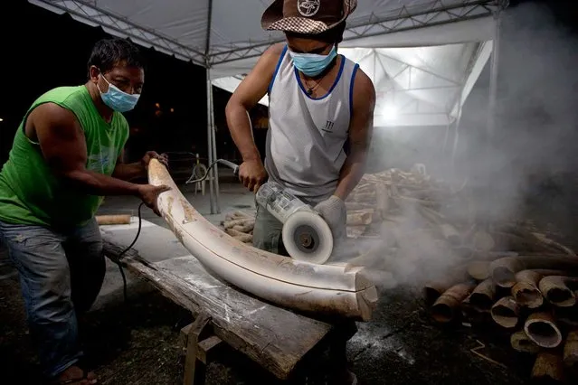 One of the most urgent conservation issues of the day is how to slow the booming illegal trade in African ivory. Crime syndicates continue to slaughter African elephants by the tens of thousands each year and smuggle the tusks into Asia, where the ivory is carved into everything from chopsticks to religious figurines. (Photo by Brent Stirton/National Geographic)