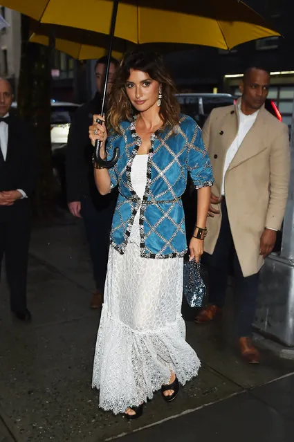 Spanish actress Penelope Cruz arrives to a star studded party at Anna Wintour's house for pre-MET Gala dinner in New York City on April 30, 2023. (Photo by The Image Direct)