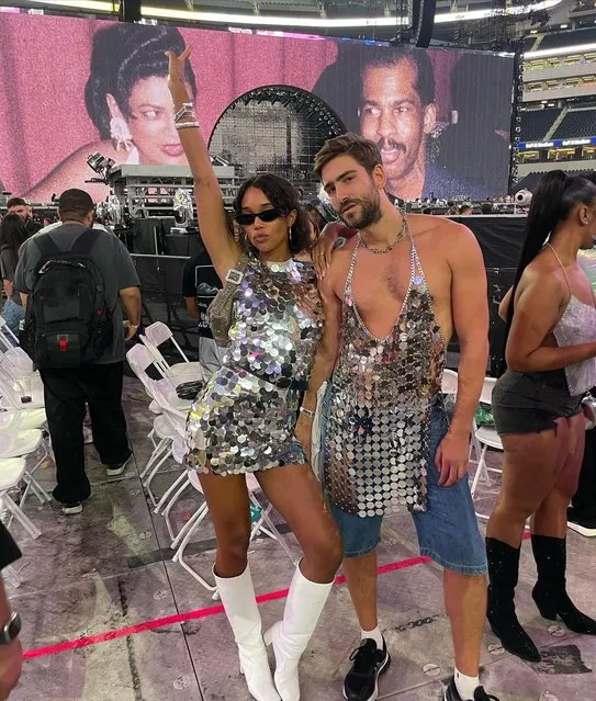 American actress and model Laura Harrier wears Rabanne at Beyoncé's “Renaissance” concert in Los Angeles on September 4, 2023. (Photo by lauraharrier/Instagram)