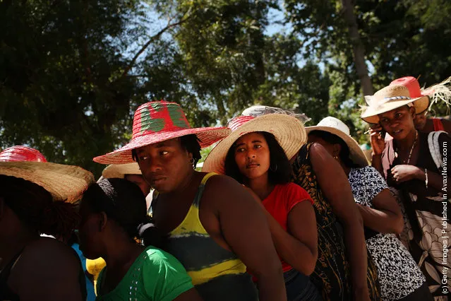 Haitian women march to celebrate United Nations International Women's Day on March 8, 2012 in Petit Goave, Haiti