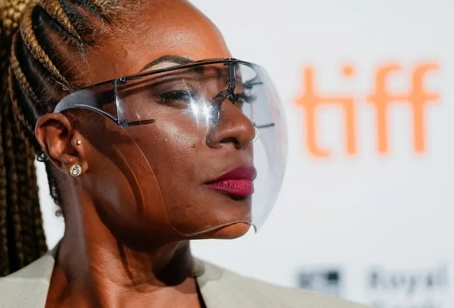 Singer Jully Black poses as she arrives for the premiere of “Oscar Peterson: Black + White” at the Toronto International Film Festival (TIFF) in Toronto, Ontario, Canada on September 12, 2021. (Photo by Mark Blinch/Reuters)
