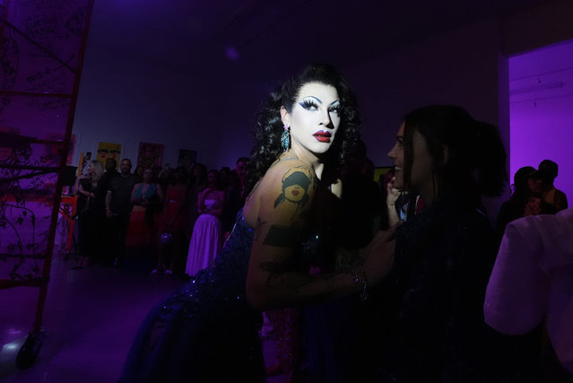 American drag queen Violet Chachki performs during Betsey Johnson and the Elton John AIDS Foundation Pride Party at The Hole Gallery on May 29, 2025 in Los Angeles, California. (Photo by Presley Ann/Getty Images for Betsey Johnson)