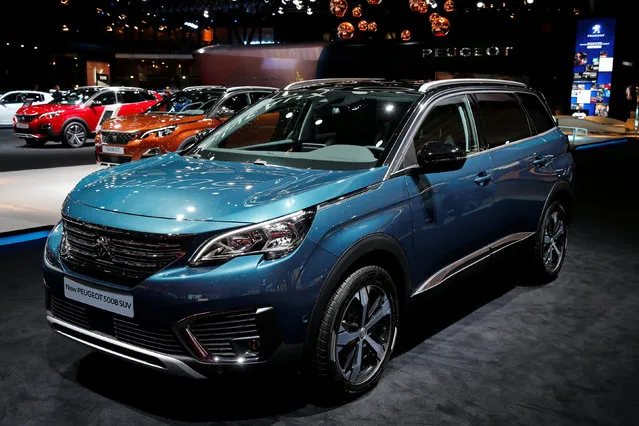 The new Peugeot 5008 SUV is displayed on media day at the Paris auto show, in Paris, France, September 30, 2016. (Photo by Benoit Tessier/Reuters)