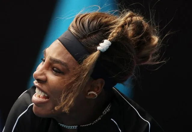 Serena Williams of the U.S. in action during her match against Australia's Daria Gavrilova in Melbourne, Australia on February 1, 2021. (Photo by Loren Elliott/Reuters)