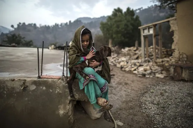 A girl holds a goat outside her house on Margalla Hills in Islamabad January 22, 2015. (Photo by Zohra Bensemra/Reuters)