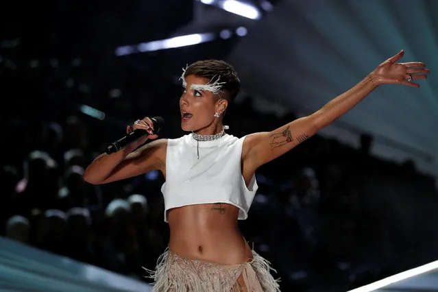 Singer Halsey performs during the 2018 Victoria's Secret Fashion Show in New York City, New York, U.S., November 8, 2018. (Photo by Mike Segar/Reuters)