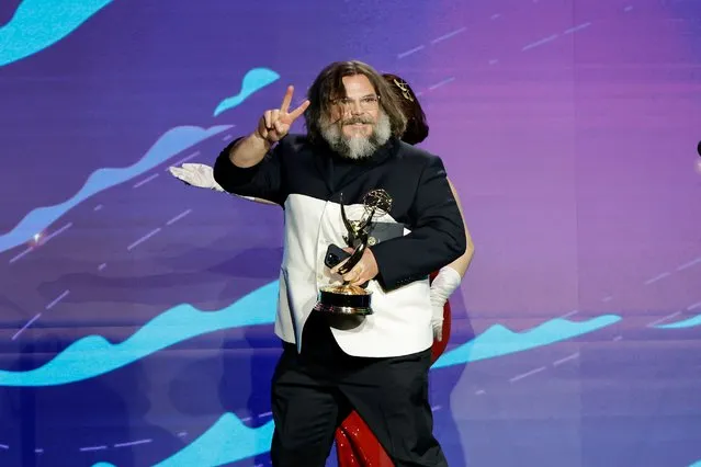 American actor and comedian Jack Black accepts the award for “Outstanding Voice Performance in an Animated Program” onstage during the 2nd Annual Children and Family Emmy Awards at The Westin Bonaventure Hotel & Suites, Los Angeles on December 17, 2023 in Los Angeles, California. (Photo by Kevin Winter/Getty Images)