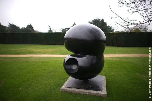 Joan Miro's scupture, Femme, 1970  stands in the Yorkshire Sculpture park