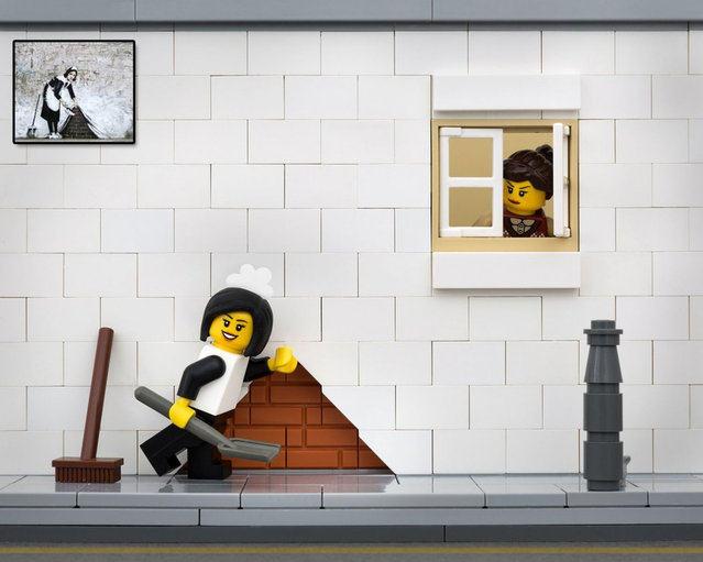 Banksys Artwork In Lego Form