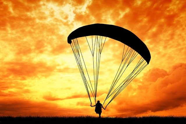 Paragliding silhouette at sunset. (Photo by YAY Media AS/Alamy/Profimedia)