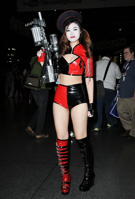 A Comic Con attendee poses during the 2014 New York Comic Con at Jacob Javitz Center on October 10, 2014 in New York City. (Photo by Daniel Zuchnik/Getty Images)