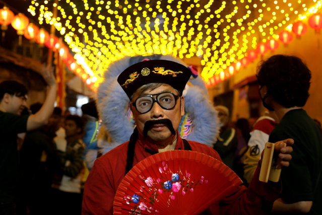 Chinese people perform the traditional Lion Dance during the Chinese Lunar New Year’s celebrations at China Town in Kolkata, Eastern India, 10 February 2024. The Chinese Lunar New Year, locally known as “Imlek”, falls on 10 February 2024, marking the start of the Year of the Dragon. (Photo by Piyal Adhikary/EPA/EFE)