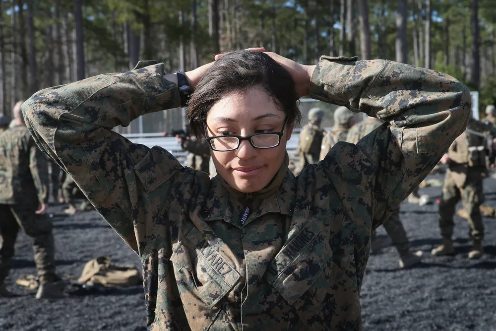 Female Marines Participate in Marine Combat Training at Camp LeJeune