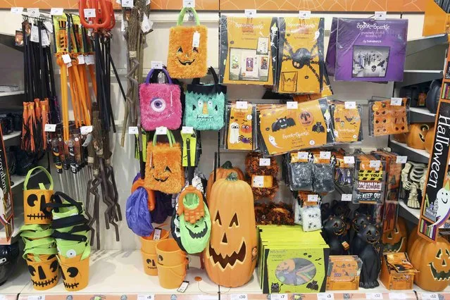 Halloween goods are displayed at a Sainsbury's store in London, Britain October 11, 2016. (Photo by Neil Hall/Reuters)