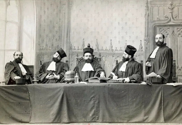 “Same Man Five Times in Judge Costume” by Unknown, French, 1880s. Photographs were only subject to legal deposit arrangements in the Bibliothèque Nationale de France from 1925 onwards. However, photographers voluntarily deposited their works in the 19th century.  (Photo courtesy of The Metropolitan Museum of Art)