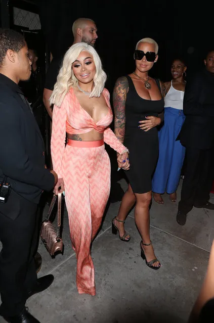 American models Amber Rose and Blac Chyna leave Bootsy Bellows in Los Angeles, CA. on June 21, 2018. The duo were seen leaving the popular hotspot after a night out. (Photo by Splash News and Pictures)