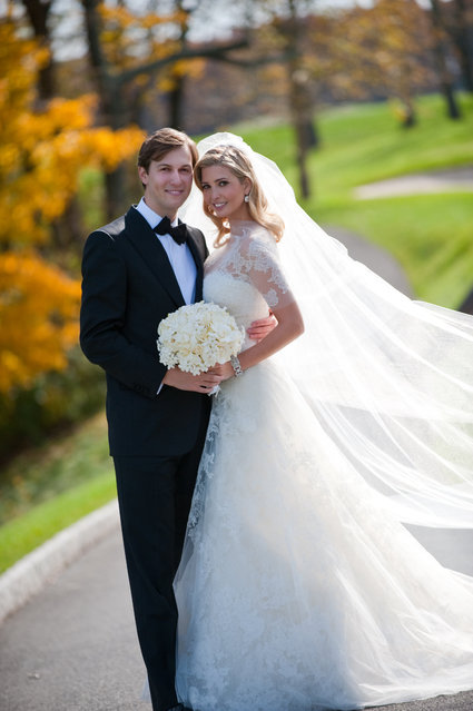 In this handout image provided by Ivanka Trump and Jared Kushner, Ivanka Trump (R) and Jared Kushner (L) attend their wedding at Trump National Golf Club on October 25, 2009 in Bedminster, New Jersey. (Photo Brian Marcus/Fred Marcus Photography via Getty Images)