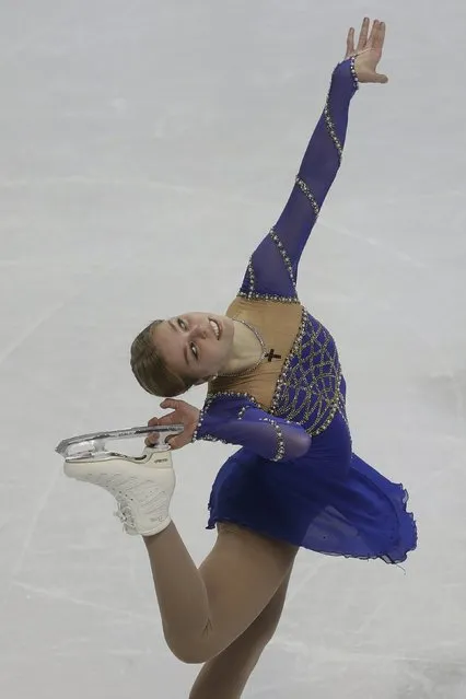 Nicole Rajicova of Slovakia performs during the ladies short program at the ISU European Figure Skating Championship in Bratislava, Slovakia, January 27, 2016. (Photo by David W. Cerny/Reuters)