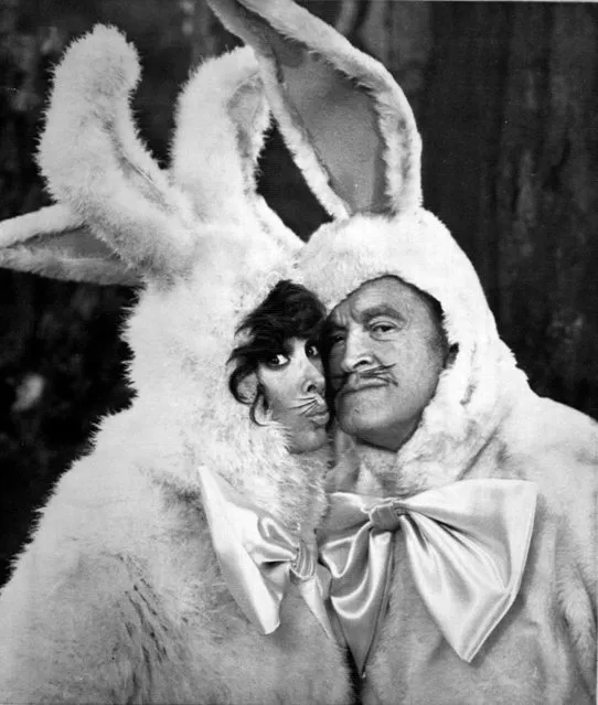 April 8, 1981 Bob Hope and Jill St. John, as “Mr. and Mrs. Easter Bunny”, search the forest for Easter eggs in skit on “Bob Hope's Spring Fling of Glamour and Comedy”. (Photo by  AP Wirephoto)