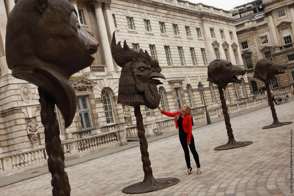 Ai Weiwei's Circle Of Animals/Zodiac Heads At Somerset House