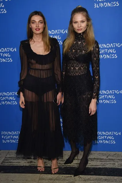Models Alina Baikova (L) and Magdalena Frackowiak attends the Foundation Fighting Blindness World Gala at Cipriani 42nd Street on April 12, 2016 in New York City. (Photo by Dimitrios Kambouris/Getty Images for Foundation Fighting Blindness)