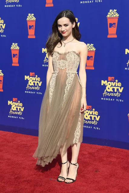 Maude Apatow attends the 2019 MTV Movie and TV Awards at Barker Hangar on June 15, 2019 in Santa Monica, California. (Photo by Frazer Harrison/Getty Images for MTV)