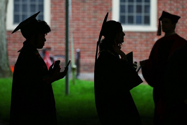 Graduating students line up for the 373rd Commencement Exercises at Harvard University in Cambridge, Massachusetts, U.S., May 23, 2024. (Photo by Brian Snyder/Reuters)