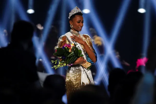 Zozibini Tunzi, of South Africa, takes her first walk as Miss Universe after winning the 2019 Miss Universe pageant at Tyler Perry Studios in Atlanta, Georgia, U.S. December 8, 2019. (Photo by Elijah Nouvelage/Reuters)